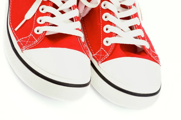 Sapatos de ginástica vermelho — Fotografia de Stock