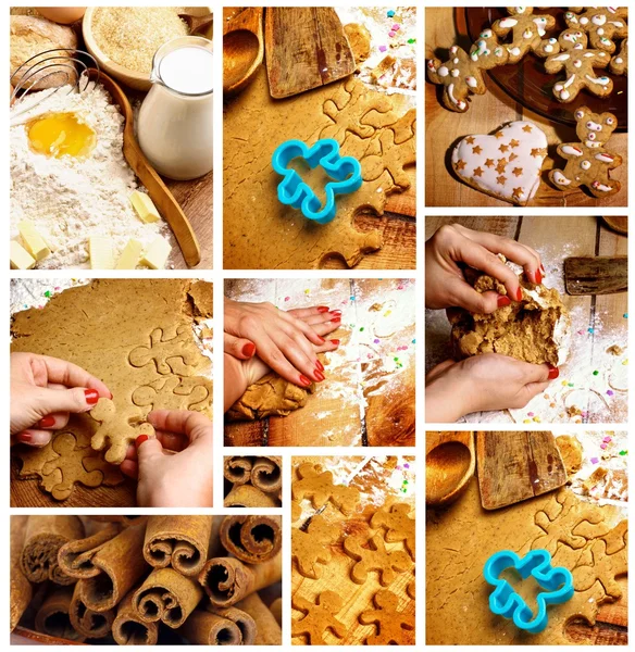 Preparing Gingerbread Cookies — Stock Photo, Image