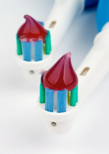 Electric Toothbrushes with Toothpaste — Stock Photo, Image