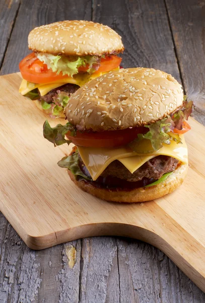 Zwei Burger — Stockfoto