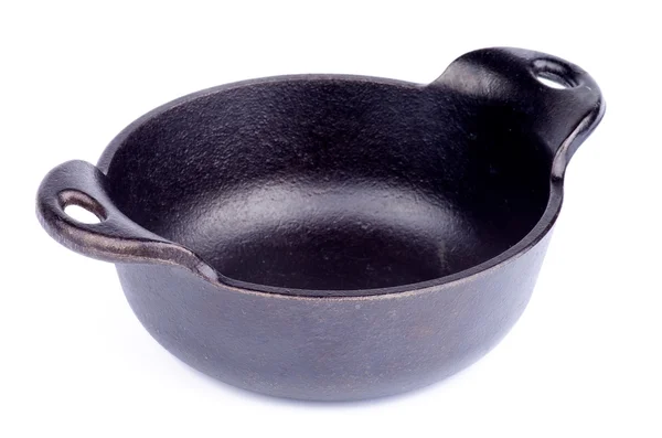 Black Cast-iron Stew Pot — Stock Photo, Image