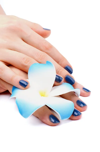 Manicure blu — Foto Stock
