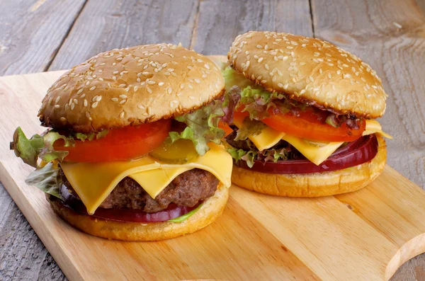 Zwei Burger — Stockfoto