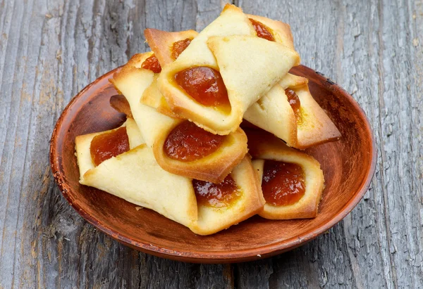 Kekse mit Marmelade umwickelt — Stockfoto