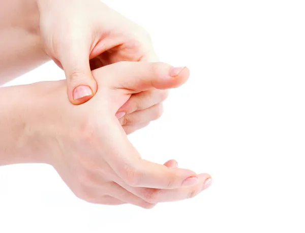 Massaggio sano della mano Foto Stock