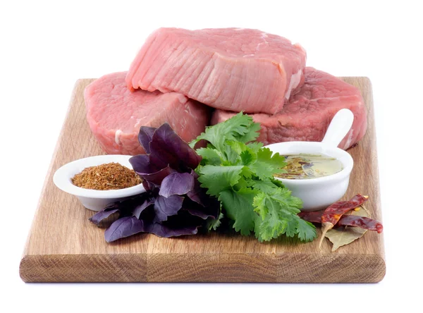 Raw Beef Steaks — Stock Photo, Image