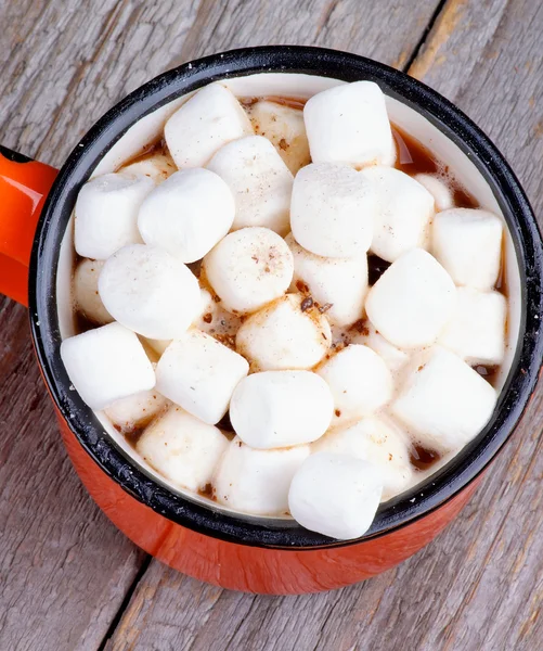 Horká čokoláda s marshmallows — Stock fotografie