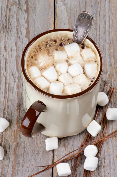 Hot Chocolate with Marshmallows Stock Photo