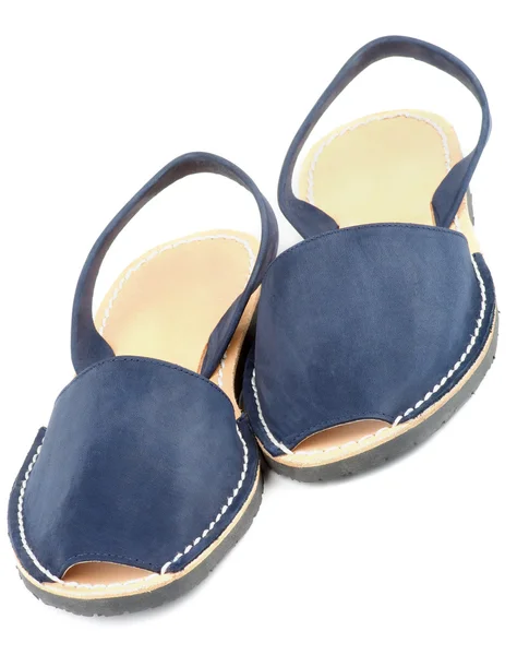 Blue Sandals Avarcas — Stock Photo, Image