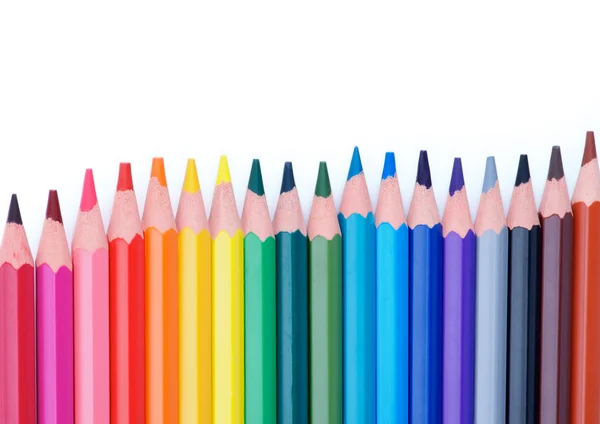 Färgglada pennor ram — Stockfoto