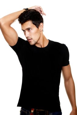 moda genç seksi kaslı atletik erkek casual giyim