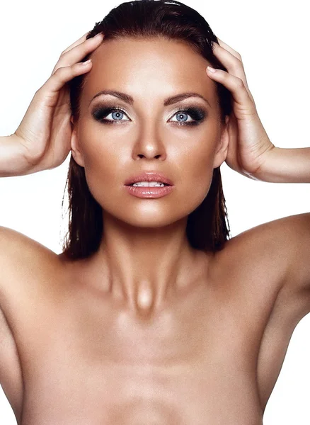 Seksowny stylowy brunetka dama modelu — Zdjęcie stockowe