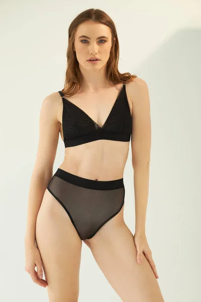 Sexy Girl Advertising New Summer 2022 Collection Lingerie Presentation Summer — Stock Photo, Image
