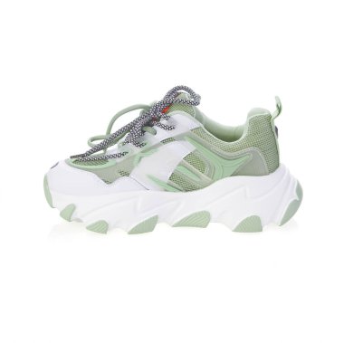 Zarif şık moda tasarımcı modaya uygun yaz 2022 eko deri kadın ayakkabıları izole edilmiş