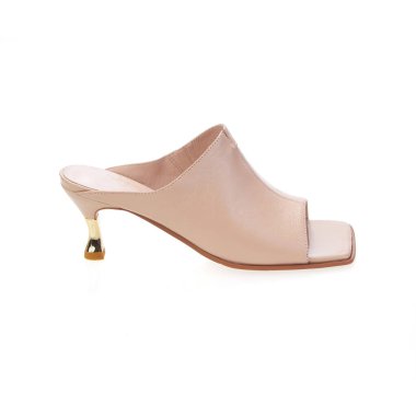 Zarif şık moda tasarımcı modaya uygun yaz 2022 eko deri kadın ayakkabıları izole