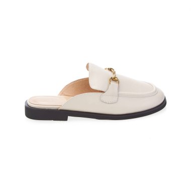 Stylish elegant trendy designer fashionable summer spring 2022 eco leather women's loafers shoes isolated