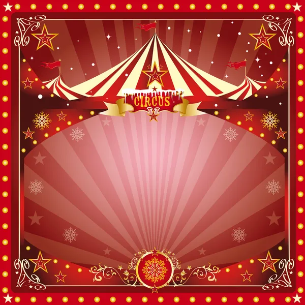Рождественская цирковая открытка — стоковый вектор