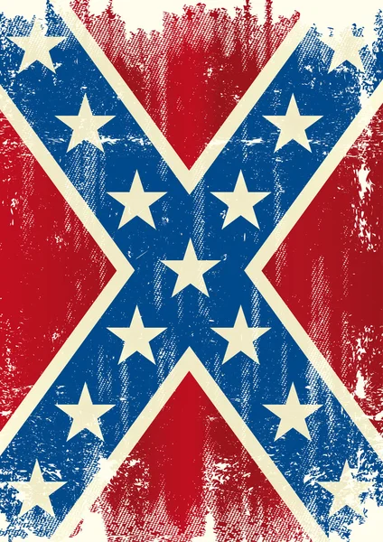 Grunge vlastenecké vlajka konfederace — Stockový vektor