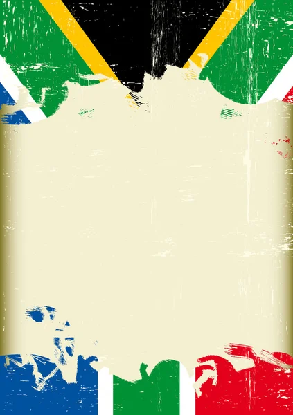 Grunge Zuid-Afrika vlag — Stockvector