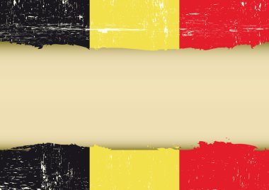 Belgian scratched flag clipart