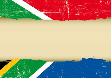 South Africa scratched flag clipart