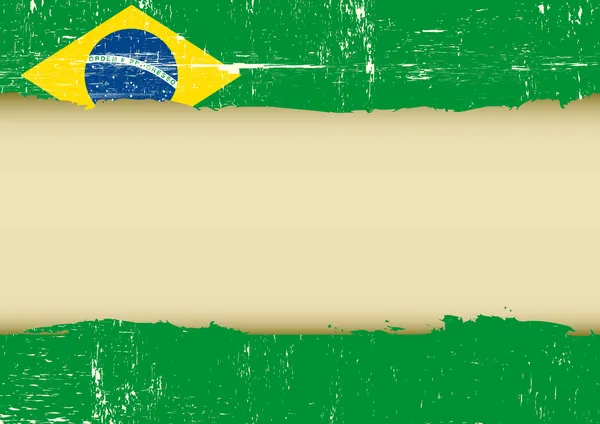 Brasilianska repad flagga — Stock vektor