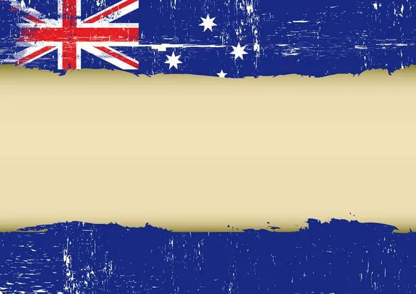 Australian scratched flag — Stock Vector