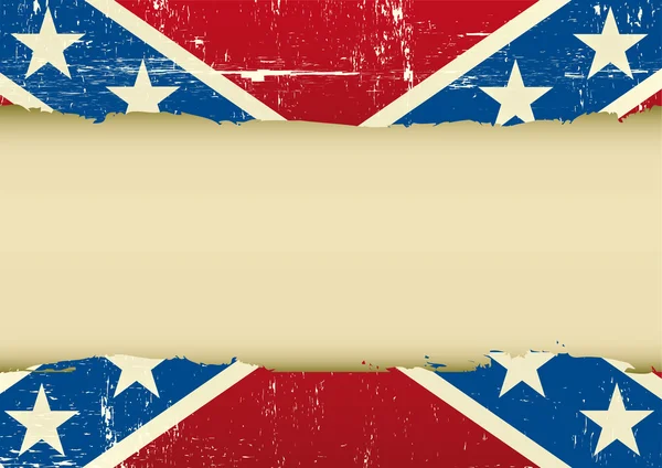 Confederate scratched flag — Stock Vector