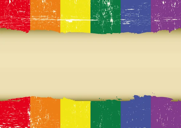 Poškrábaný gay Duhová vlajka — Stockový vektor
