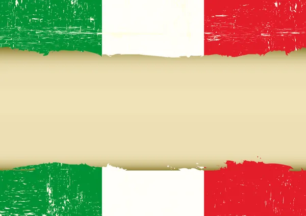 Italian scratched flag — Stock Vector