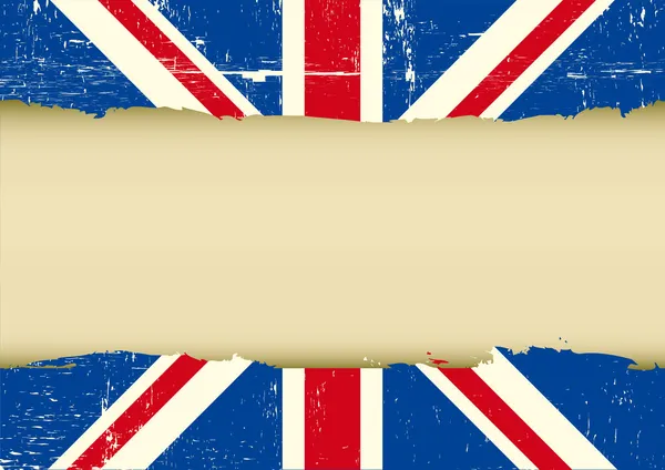 UK gekrast vlag — Stockvector