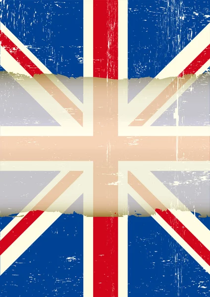 Uk zerrissene Fahne. — Stockvektor