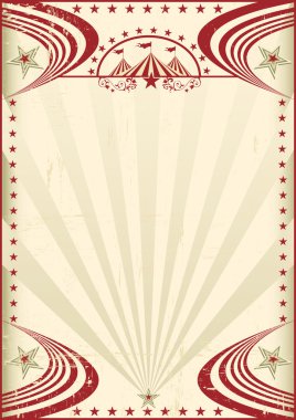 sirk kırmızı VINTAGE poster.