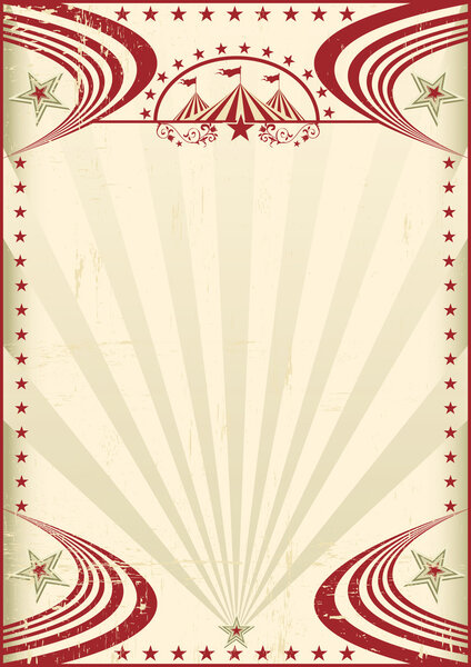 Circus red vintage poster.
