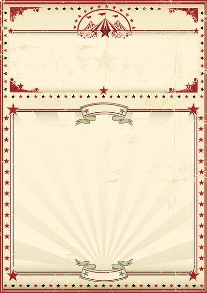 Circus poster rode vintage. — Stockvector