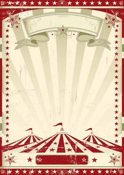 Circo rojo retro — Vector de stock