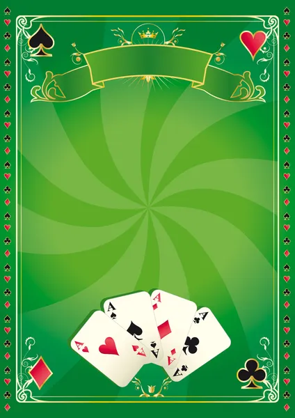 Зеленый фон казино Vortex Стоковая Иллюстрация