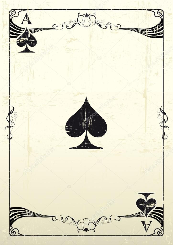 Ace Of Clubs grunge background