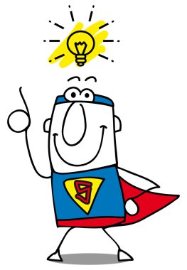 Super hero is coming back. super businessman is ready for action clipart