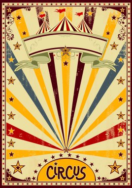 sirk. retro sirk arka plan için bir doku ile bir poster