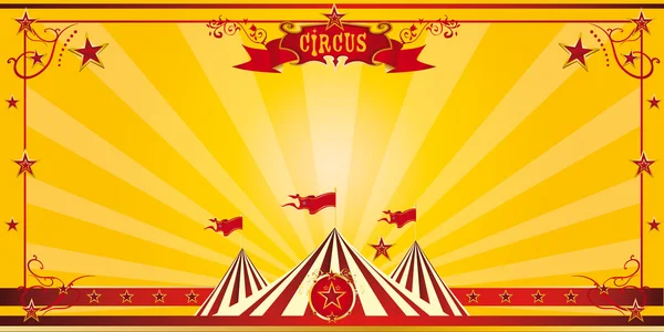 Orange circus invitation — Stock Vector