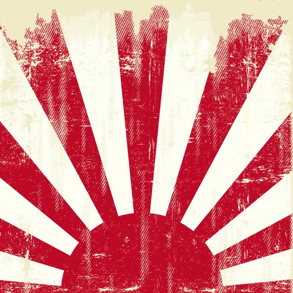 Japon drapeau grunge. Un vieux drapeau japonais pour toi — Image vectorielle