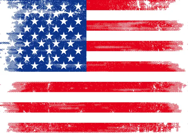 Uns schmutzige Flagge. eine amerikanische Grunge Flagge für dich. — Stockvektor