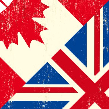 UK and Canadian grunge flag clipart