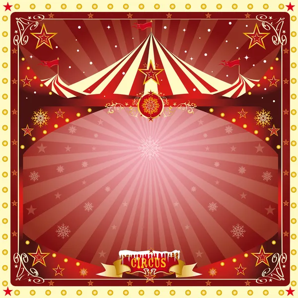 Julkort cirkus — Stock vektor