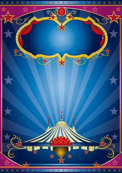 Circo azul vintage — Vector de stock