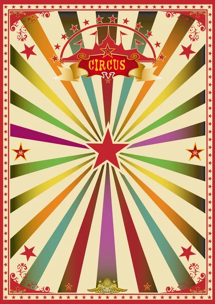Tarjeta de color Circo — Vector de stock