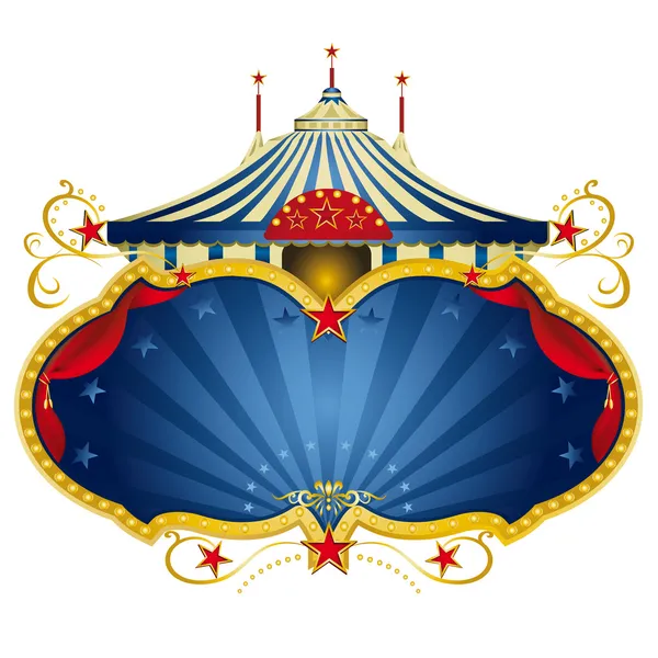 Cadre cirque bleu — Image vectorielle