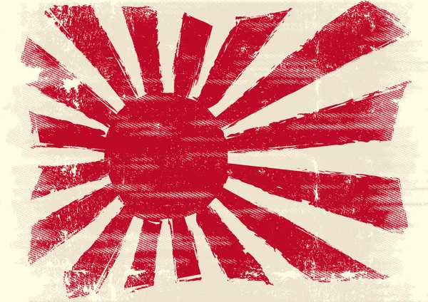 Bandera grunge de Japón — Vector de stock