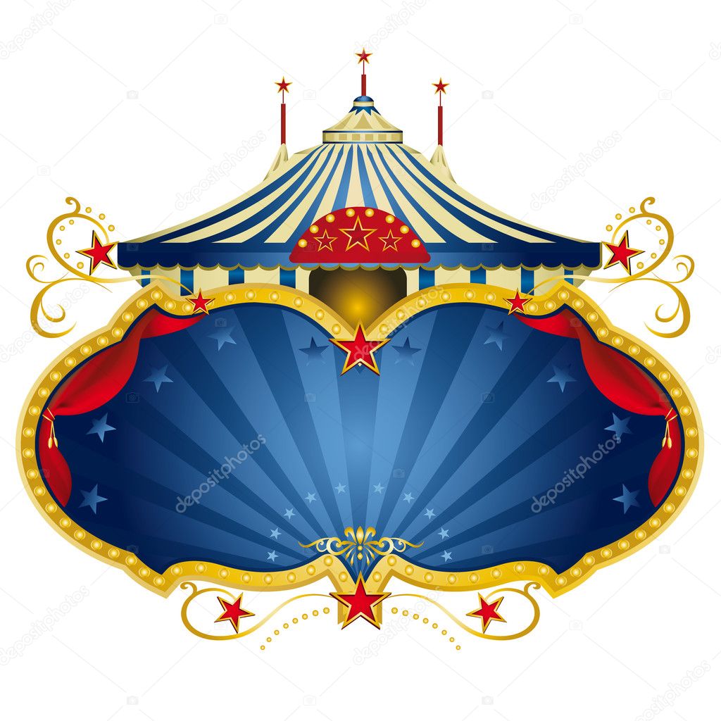 Blue circus frame